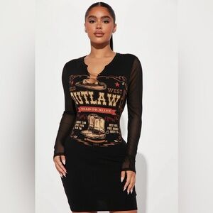 NWT Fashion Nova Outlaw Country Dress